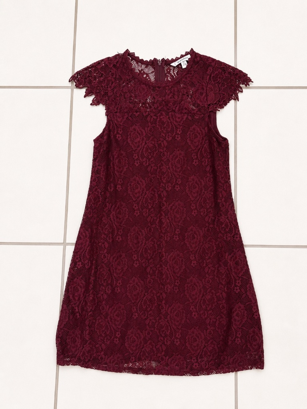 Speechless Burgundy Lace Dress Size 8 Cap Sleeve Cocktail Wedding Guest